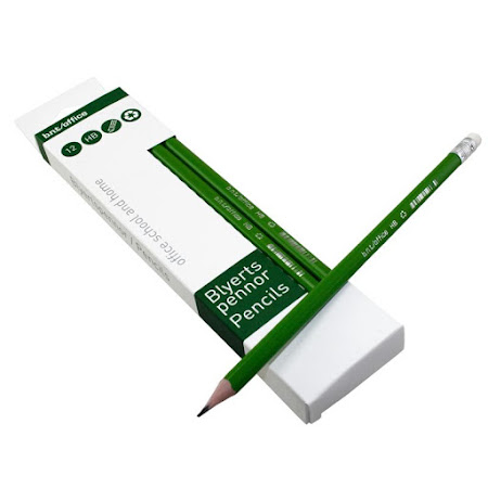 Blyertspennor med radertopp HB 12-pack Grön