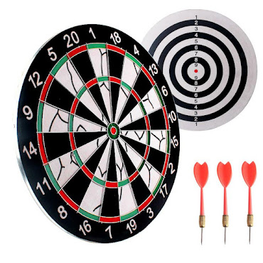 Darttavla med 6 pilar och två spelsidor