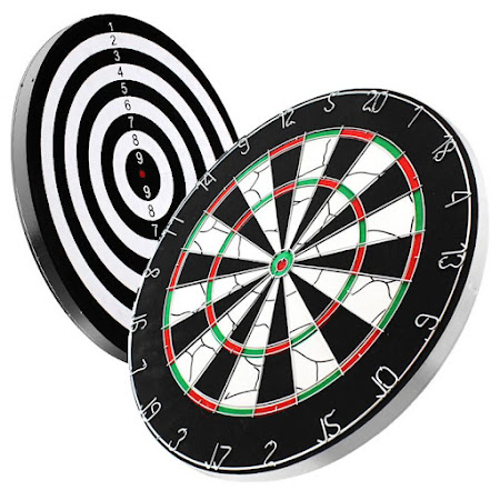 Darttavla med 6 pilar och två spelsidor