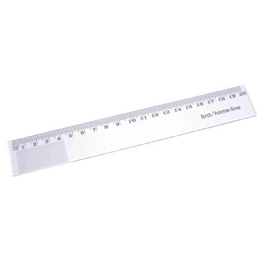 Linjal 20cm Transparent