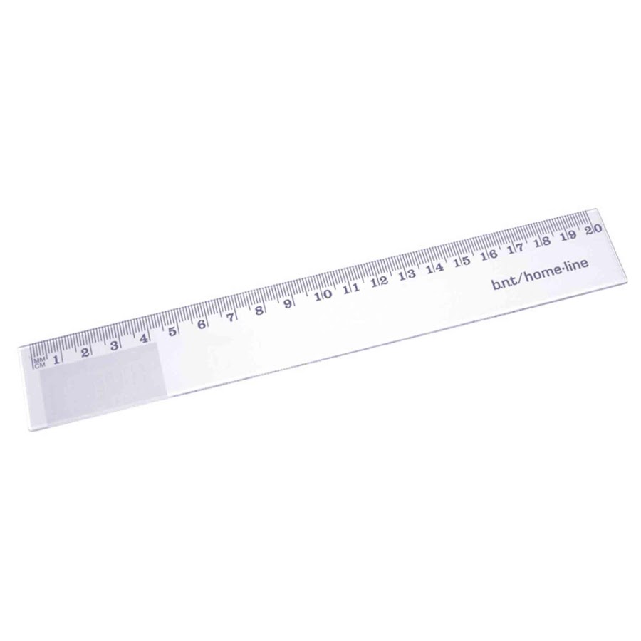 Linjal 20cm Transparent