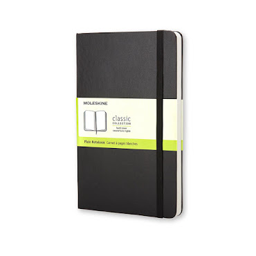 Classic Hard Cover Large Plain Black