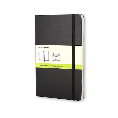 Classic Hard Cover Large Plain Black