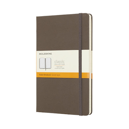 Classic Hard Cover Large Plain Brown