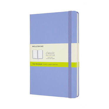 Classic Hard Cover Large Plain Hydrangea Blue