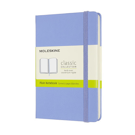 Classic Hard Cover Pocket Plain Hydrangea Blue