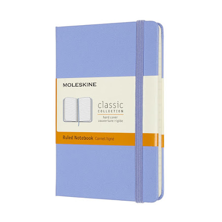 Classic Hard Cover Pocket Plain Hydrangea Blue