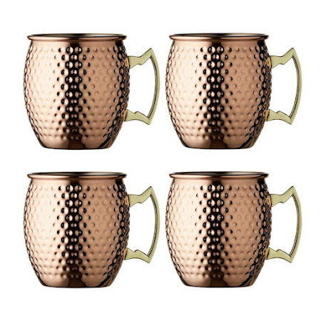 Moscow Mule mugg i koppar med matchande sugrör
