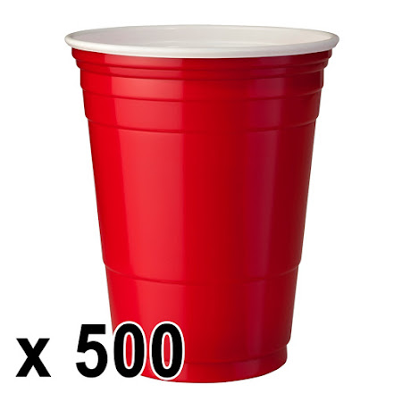 500 st. Red Cups Röda Muggar (16 Oz.)